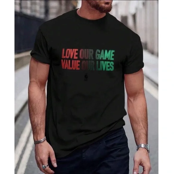 NBA • Black FISLL Love Our Game Value Our Lives T-Shirt